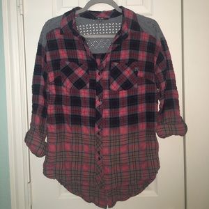 Long sleeve plaid button down